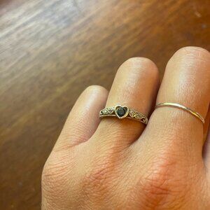 Kay Jewelers Sapphire/Diamond Heart Ring